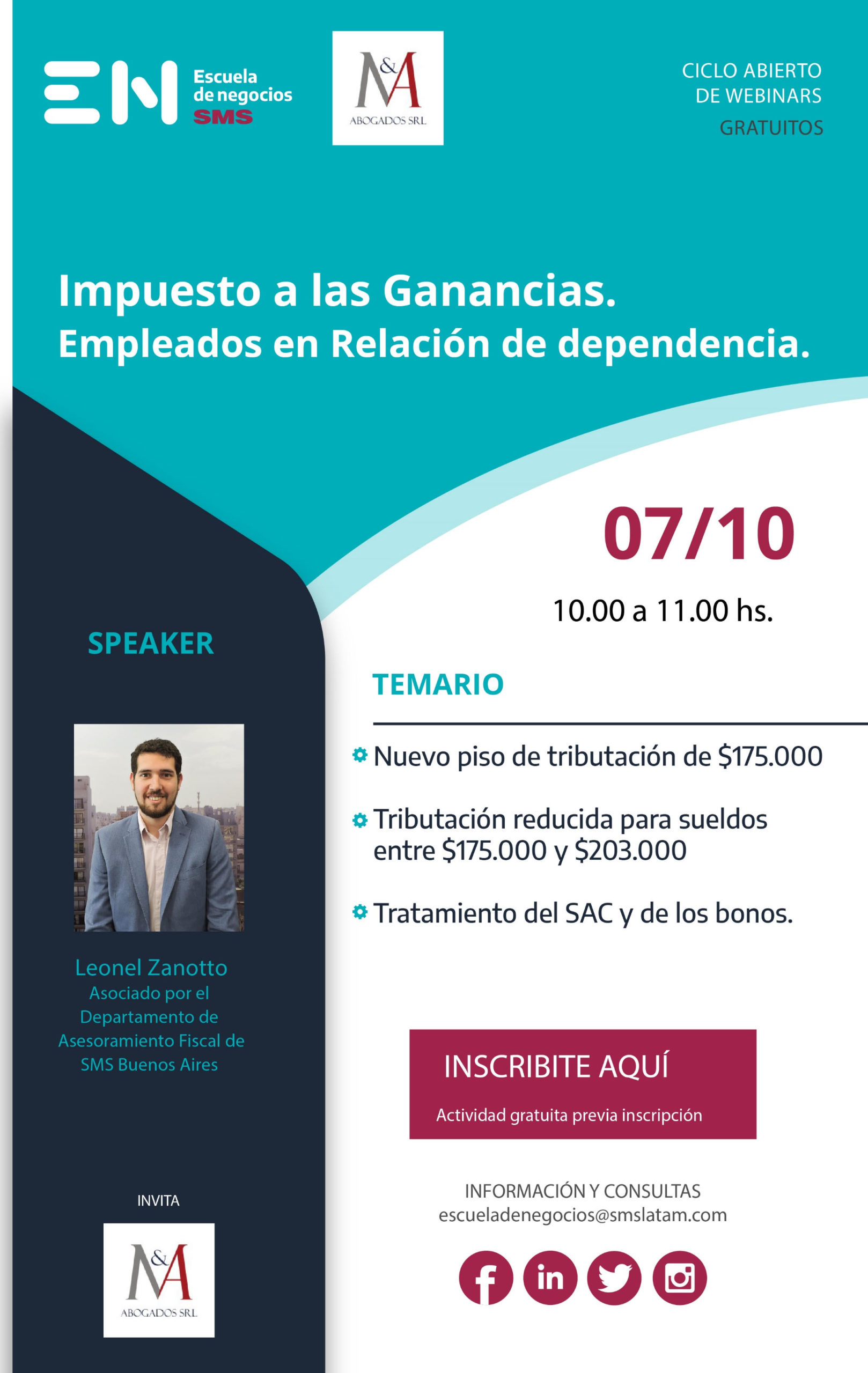 Webinar Impuesto A Las Ganancias Para Empleados En Relación De Dependencia Mya Abogados 7283