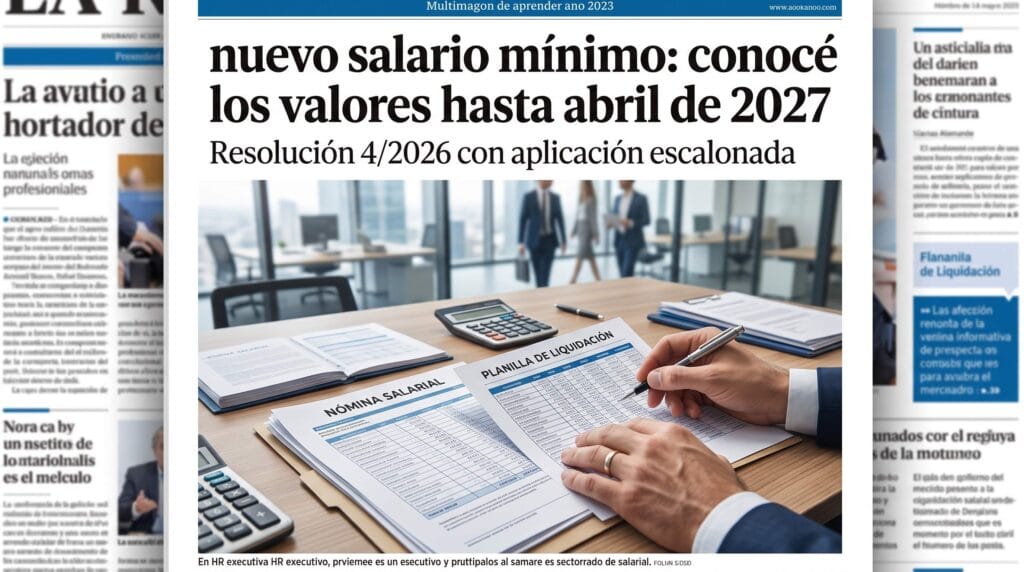 Nuevo salario mínimo vital y móvil: se fijaron los valores hasta abril de 2027